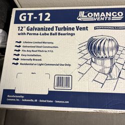 Galvanized Turbine Vent 12”