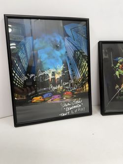 Ninja Turtles Signed Frames
