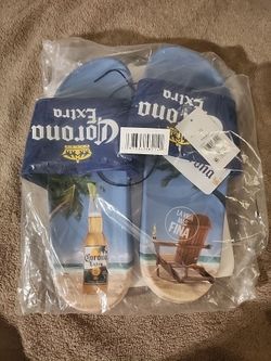 Corona Extra Beer Slides Tropical Beach Size 12