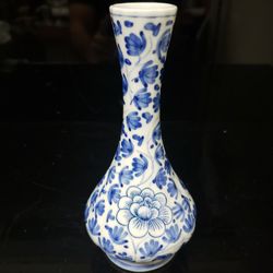 Andrea by Sadek Chinese Blue Porcelain Bud Vase