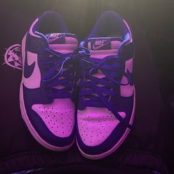 White And Purple Nike Dunks  