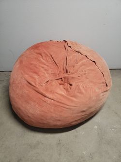 Large Bean Bag Chair – Blush Pink Corduroy