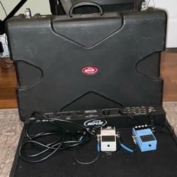 Guitar Pedal Board With A Chromatic Tuner And A Super chorus Pedal