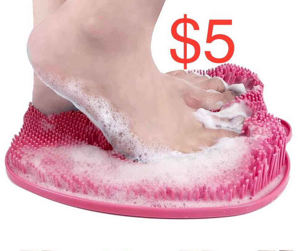 LOVE, LORI Shower Foot Massager, Scrubber and Cleaner - Improves Circulation and Reduces Foot Pain (Pink)