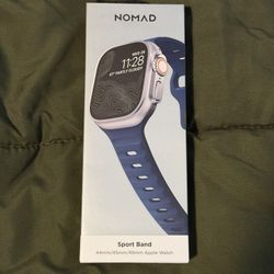 New NOMAD Authentic Apple Watch Sport Strap FKM Band Atlantic Blue 44/45/49mm