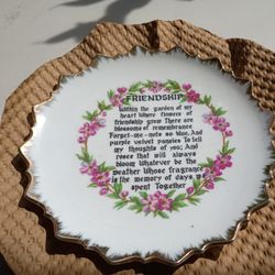 Vintage Floral Friendship Collector's Plate