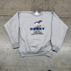 vintage dopey dwarf disney grey made in usa spell out crewneck size medium