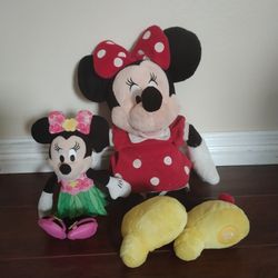 Two Minnie Mouse Plushies.