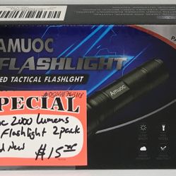 Amuoc 2000 Lumens LED Flashlight 2pack Brand New 