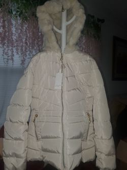 NWT Red Marine Amsterdams Blauw Cream Puffer Jacket Faux Fur Split Hood MediumDescription: brand new