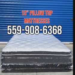 King Pillow Top Mattress And Boxspring 