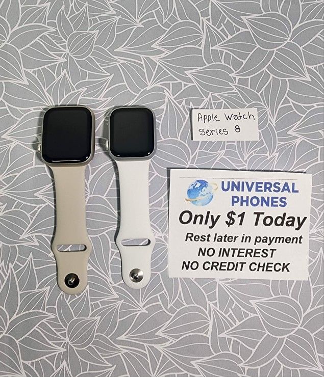 APPLE WATCH SERIES 8 41MM UNLOCKED NEW IN BOX 1 DOWN TODAY REST IN PAYMENTS NO CREDIT CHECKS Cell phones Accessories