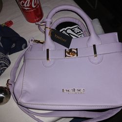 BEBE Evie Purple Handbag