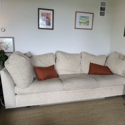 Designer Beige Tuxedo Couch