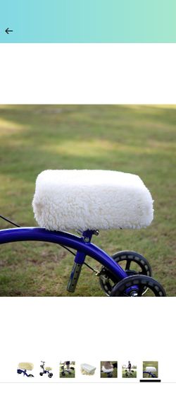 KneeRover Deluxe Plush Synthetic Sheepskin Knee Walker Kneepad Cover with Thick Comfor