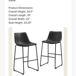 2 Gray Counter height stools