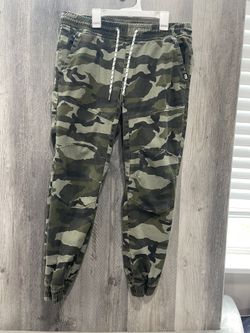 Ecko Unltd Camo Jogger Pants Men's Med Green Elastic Waist
