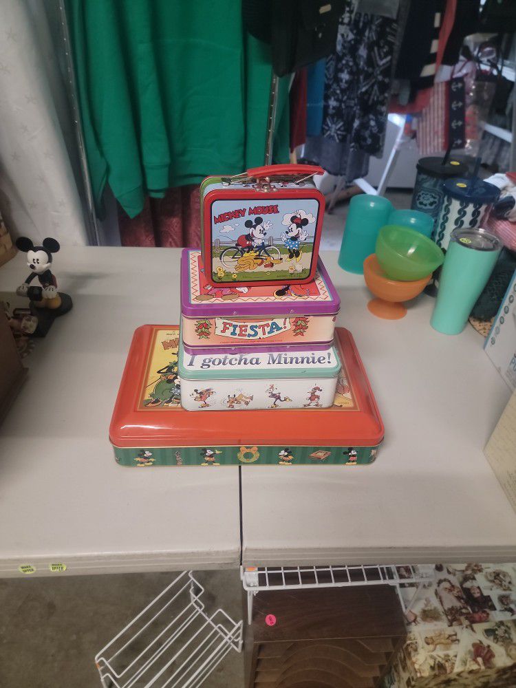 Vintage Mickey Lunch Boxes And Tins