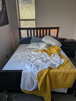 free queen mattress/frame, manual reel mower, portable ac unit