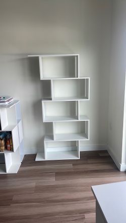 White bookshelf