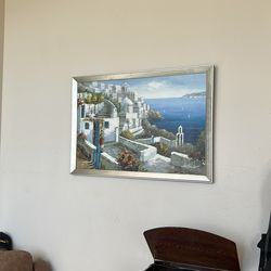 Greek island art frame