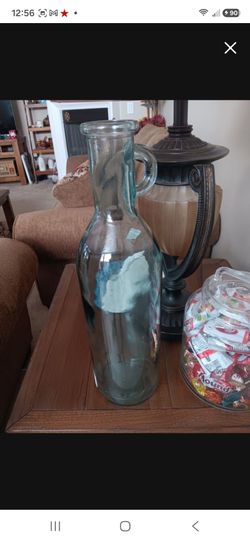 Glass Vase Bottle. New 20" Tall