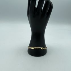 14kt Yellow Gold Nameplate Bracelet 9”