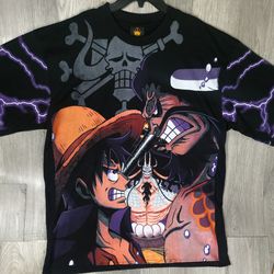 One Piece All-Over Print Graphic T-Shirt Luffy vs Kaido | Full Front & Back Design