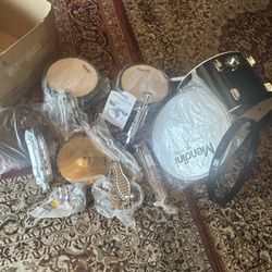 New Mendini Mendini by Cecilio Drum Set, 5 Piece, Ful...
