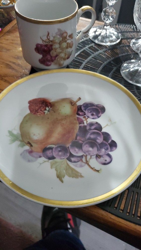 Antique German Plate And Glass