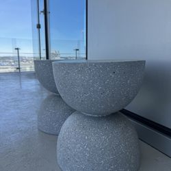 Grey Outdoor Side Tables (Set Of 2)