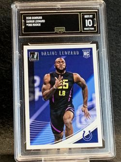 2018 Donruss 💥 Darius Leonard 💥 Rookie GMA 10 Mint 💎 - Indianapolis Colts / Philadelphia Eagles