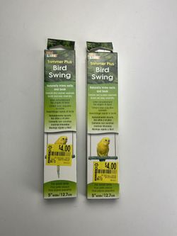 Set of 2 Bird Life Bird Swings naturally trim nails and beak brand new