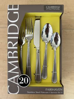 New 4 Place Setting Cambridge Silverware 