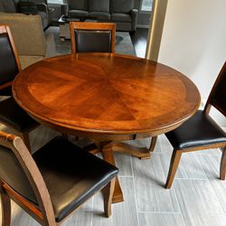 Real Wood  Dinner Table And Chairs  - Cover Included