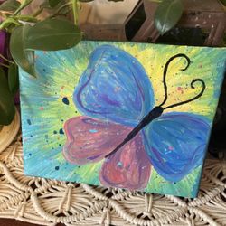 Tie Dye Butterfly Painting