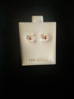 14k rose gold earring stud