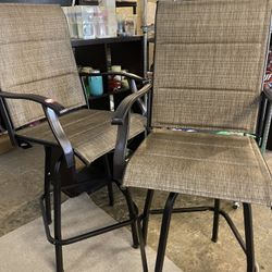 Set 2 Bar Height Mash Chairs New 