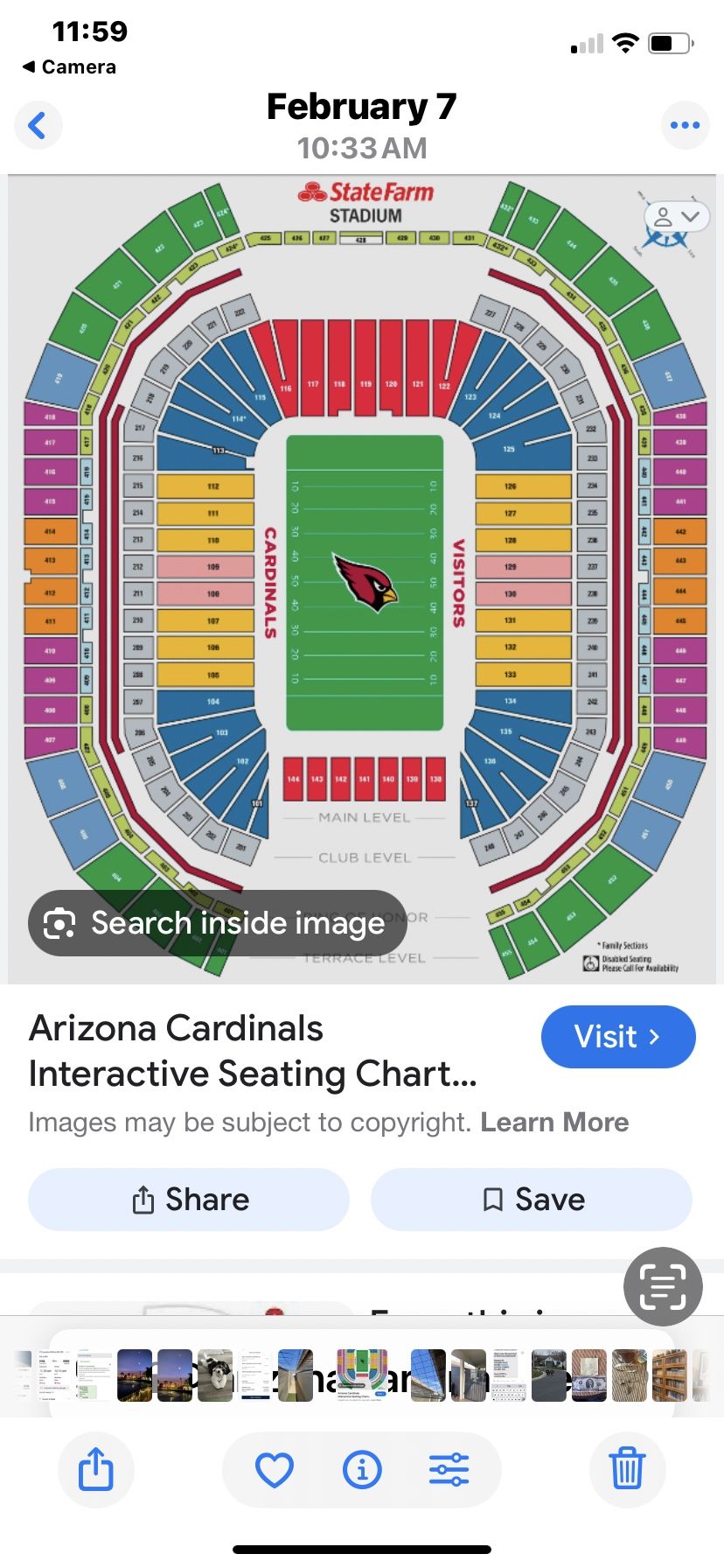 “RAMS VS CARDINALS “…. GREAT SEATS’..WITH PARKING PASS
