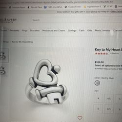 James Avery Key to my Heart Ring