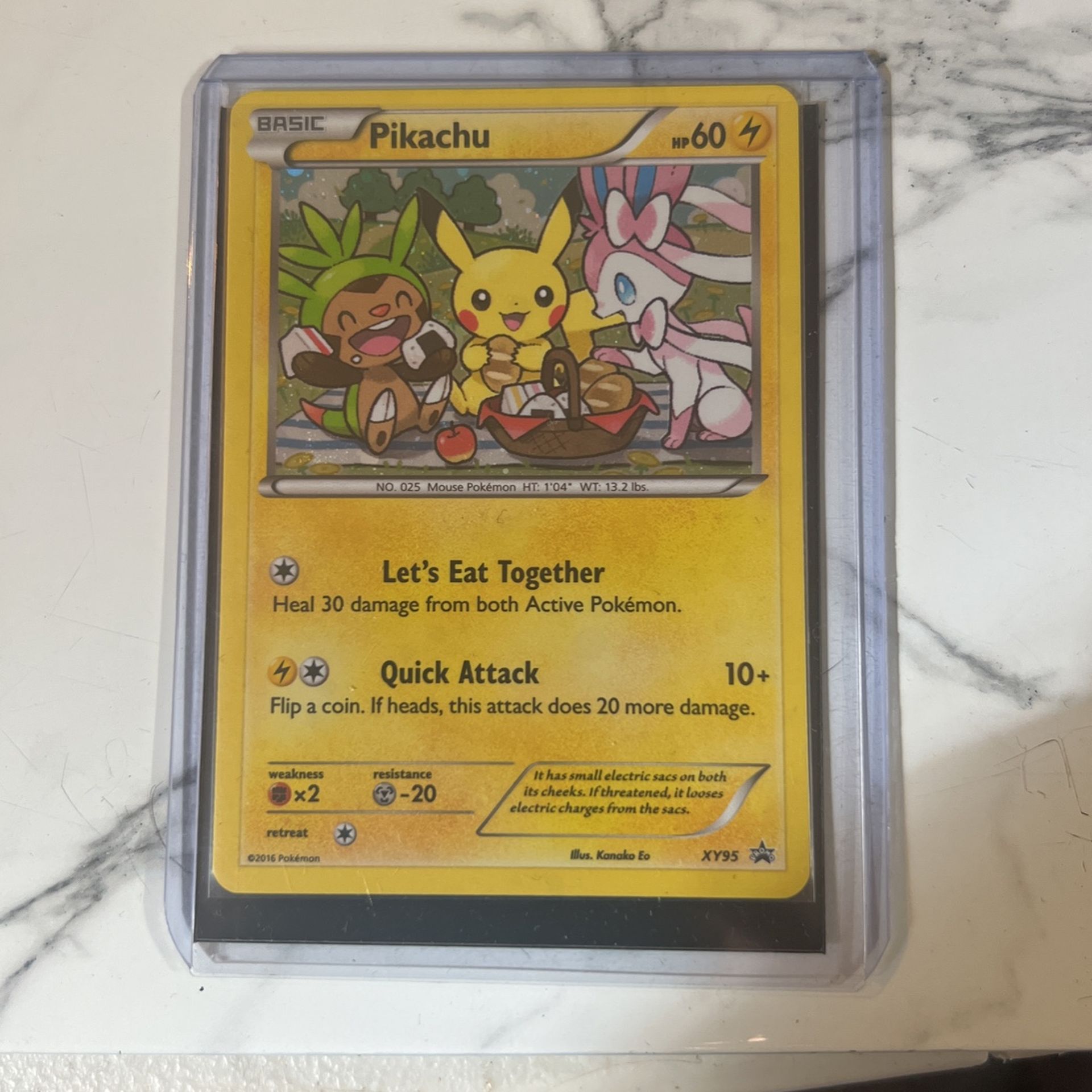 Pikachu XY95 Pokemon 2016 XY Breakpoint Black Star Promo HOLO Picnic Nm+