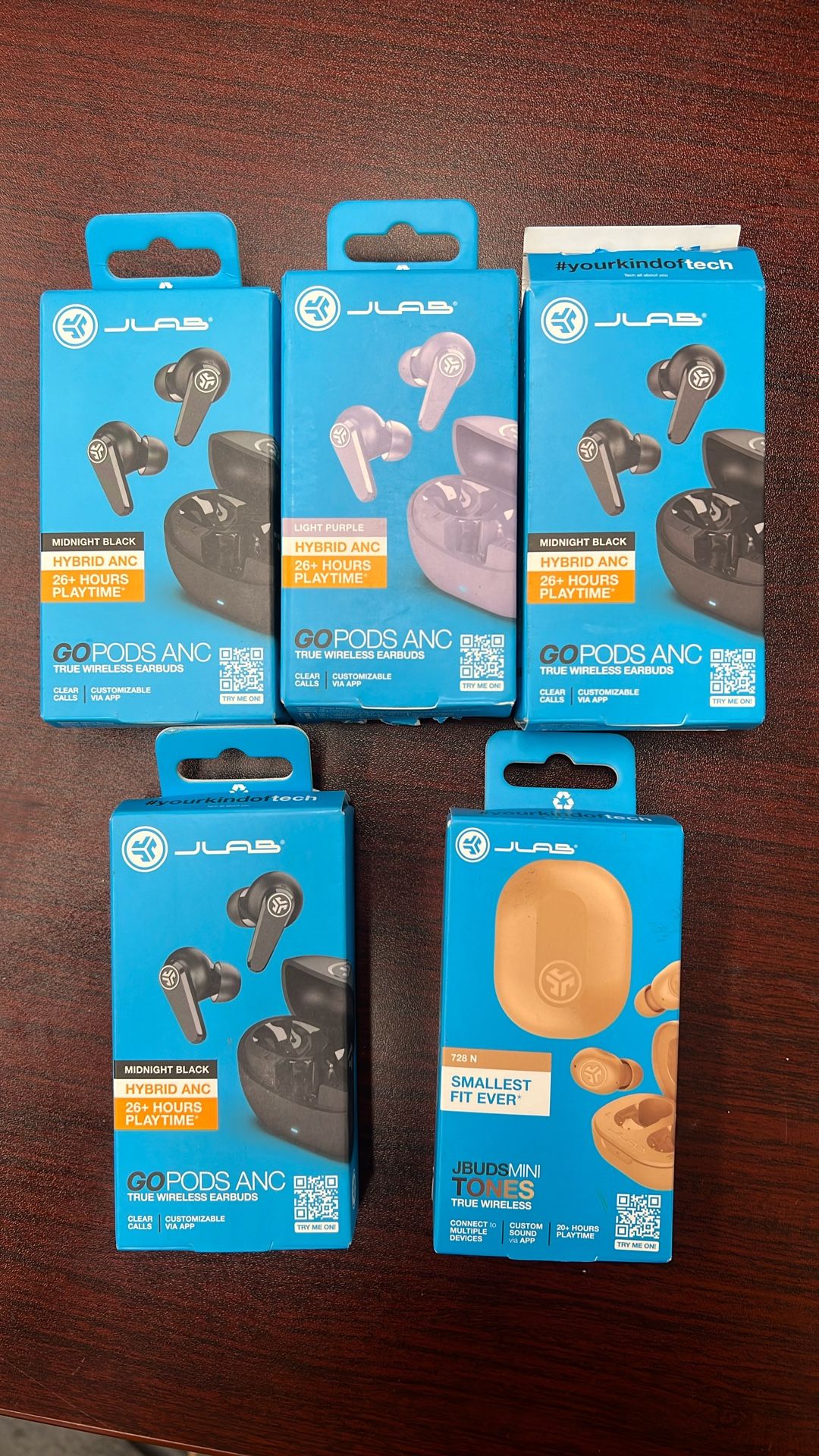 JLab JBuds Pods ANC True Wireless Bluetooth Earbuds, Hybrid Active Noise Canceling, 56+ Hours Playtime, Clear calls,