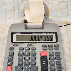 CASIO HR-150TM Tax & Exchange 12 Digits Printing Desktop Calculator TESTED