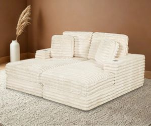Large Boneless Double Chaise Oversized Sofa