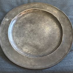 Antique 18th century French pewter platter 1/2 (not an exact match)