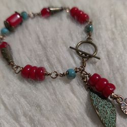 Handmade Bracelet With Red Corals