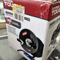 Hyper Tough Heavy Duty Manual Hose Reel Fits Up To 3/8 In X 50 Ft