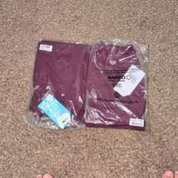 Barco One Boost 3-Pocket Mid-Rise Jogger Scrub Pant - XSP #BOP513 Wine (2 PCS)