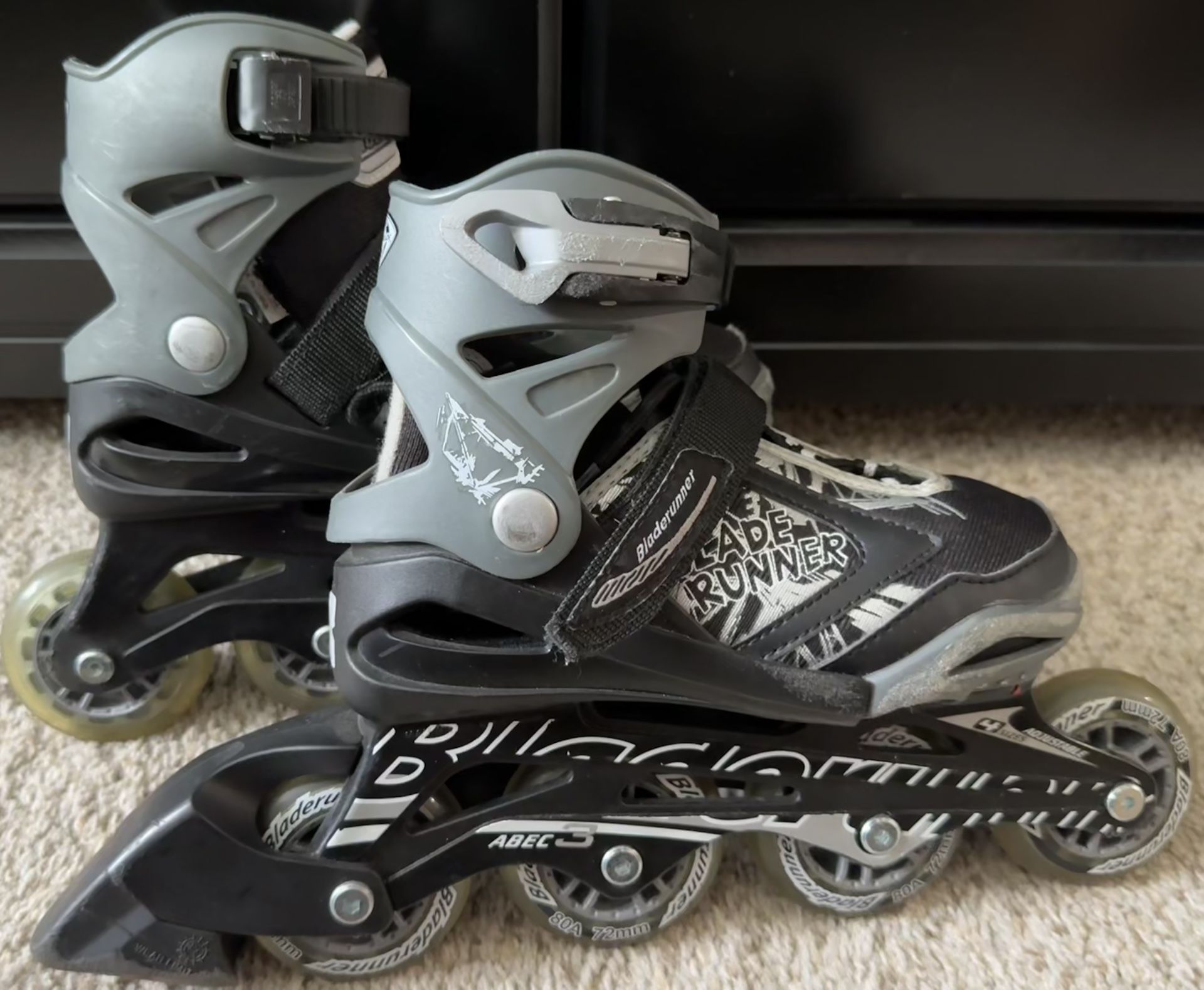 Bladerunner Phoenix Rollerblades Size 1-4 Black/Silver