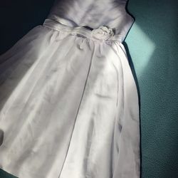Solid white youth dress
